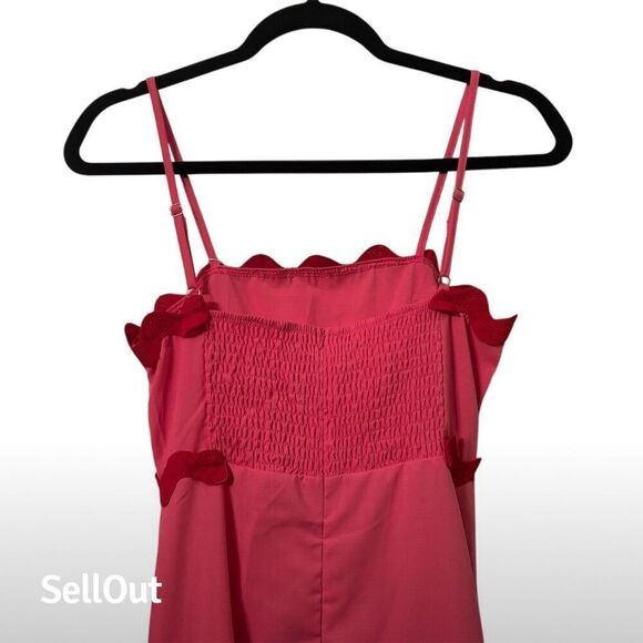 Idopip Women's Pink Maxi Dress S Sleeveless Summer Flowy Adjustable Straps - Picture 11 of 12